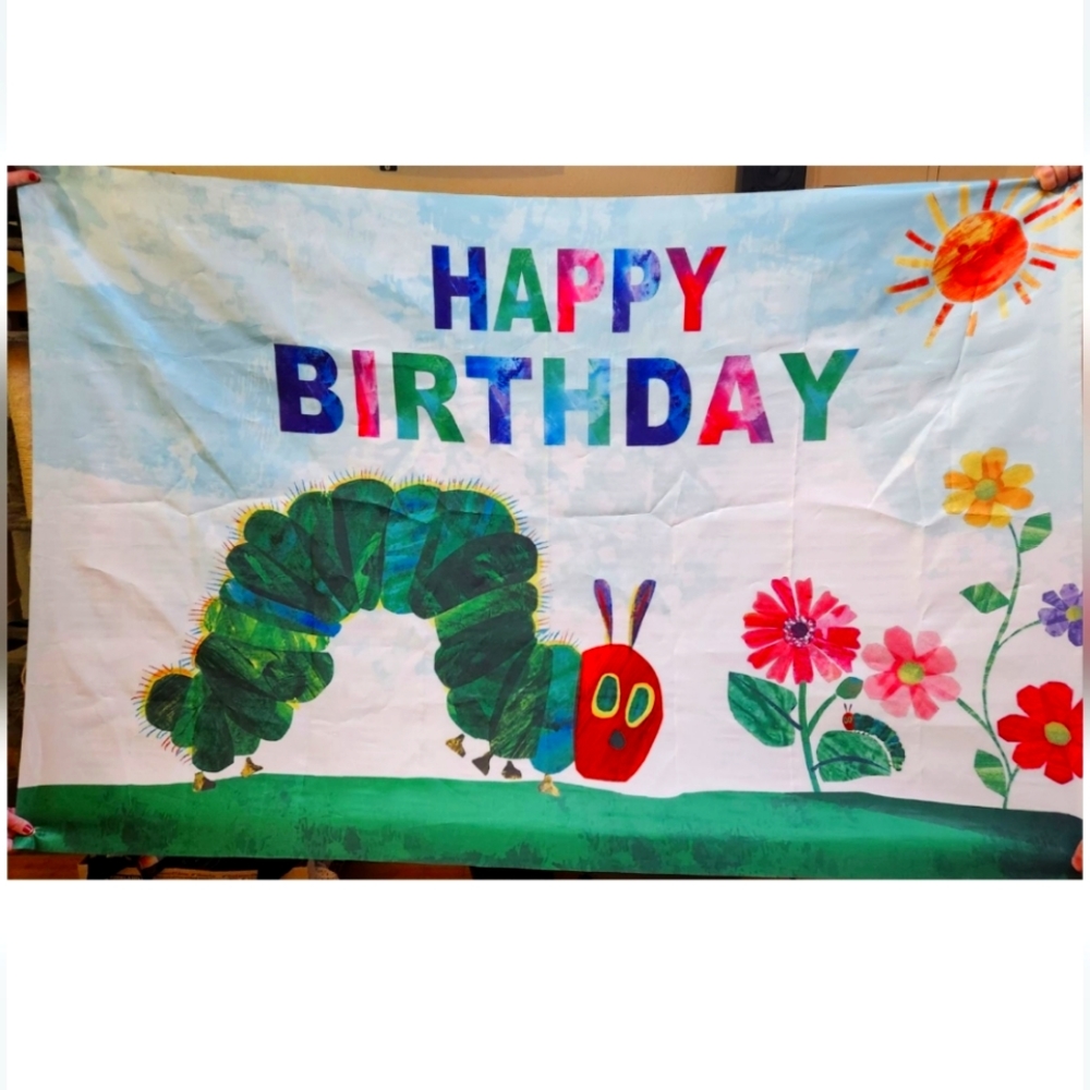 HAPPY BIRTHDAY NYLON HUNGRY HUNGRY CATERPILLAR SIGN